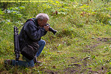 Paul photographing vole
